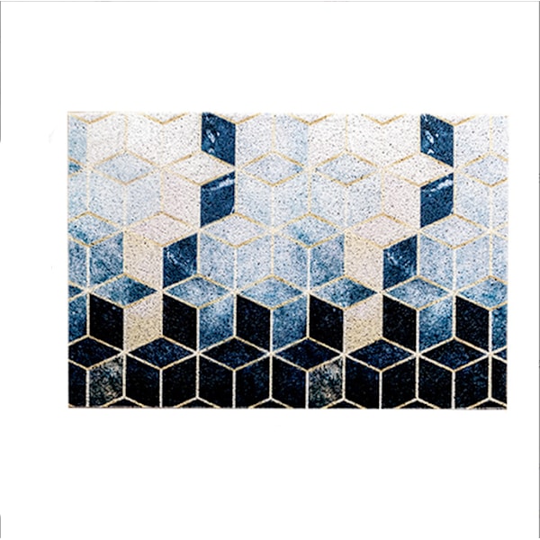 Geometrinen ommeltu PVC-ovimaatto, liukumaton lattiamatto, kotitalous, kylpyhuone, keittiö