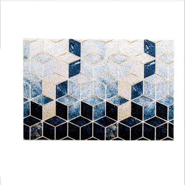 Geometriset tikkaukset PVC-ovimatto Liukumaton lattiamatto Kotitalouksien kylpyhuonekeittiö
