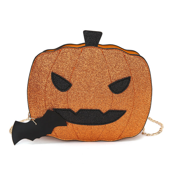 Græskar Crossbody Chain Skuldertaske Halloween Clutch, Guld