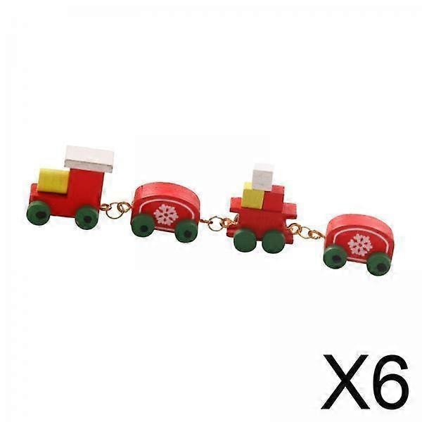 6x 1/12 Nukkekodin Mini Joulujuna Rakennusmallin Juna-asema punainen A2