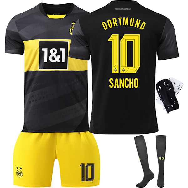 2024-2025 Dortmund trøje nr. 9 Allais 10 Sancho 11 Reus hjemmebane fodbolduniform børnesæt til drenge og piger{HONGDE} Size 10 socks 22 yards