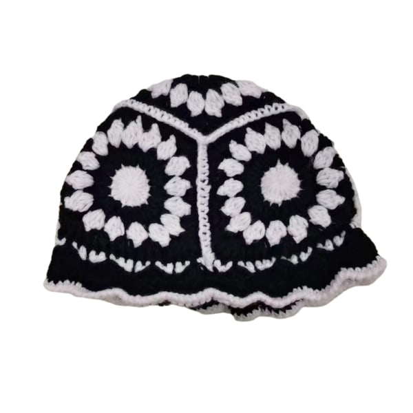 Crochet Pot Hat Knitted Hat Knitted Beanie Hat White