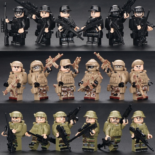 Toy Building Blocks 3 Special Forces 18 Man Cobi Cada-kompatibel