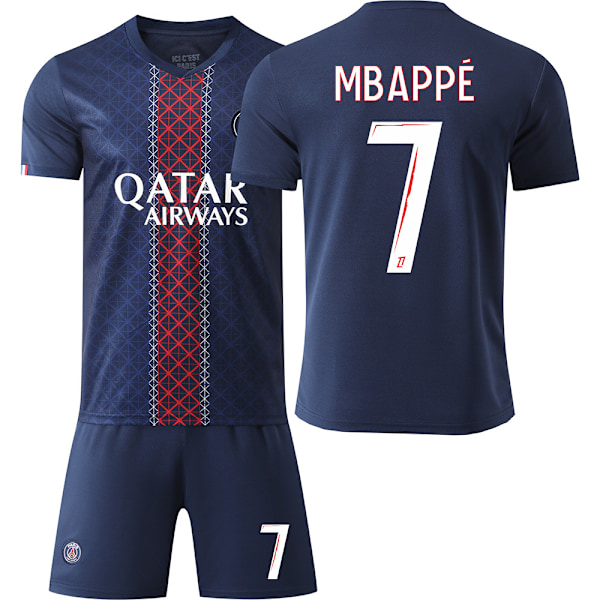 2025-2026 Paris Fotballdrakt Nr. 7 Mbappe 19 Li Gangren 10 Dembele 9 Ramos Draksett Utgave{HONGDE} No. 19 socks + protective gear #28