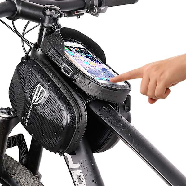 Vandtæt cykelramme taske, Mobiltelefon taske cykel
