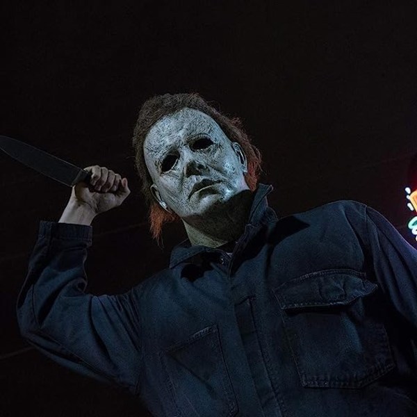 XUJAIOLQP Halloween-naamio, Michael Myers -naamio, lateksinen kauhuelokuvan kauhunaamio aikuisille, pelottavat pelottavat hirviönaamiot