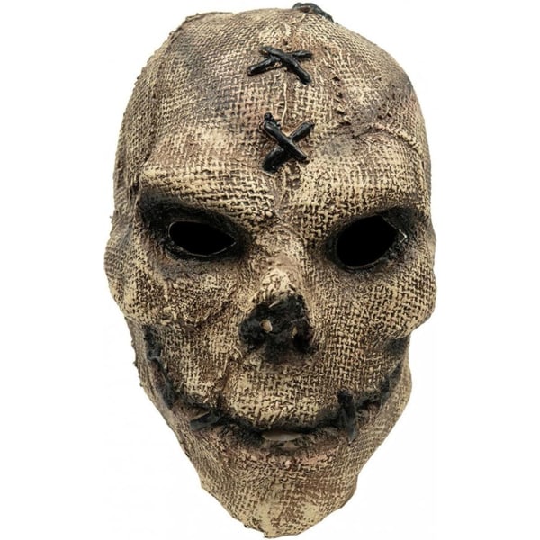 Halloween-masker Latex Halloween-masker Skr?mmande Halloween Skr?mmande maske 3D D?skalle-huvudmaske F（21X33cm）