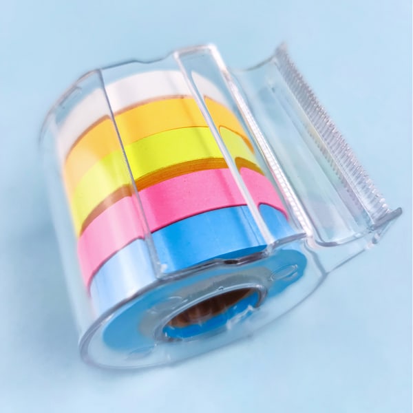 2 Packs Full Film Sticky Notes Selvklæbende, der kan rives af i fem farver