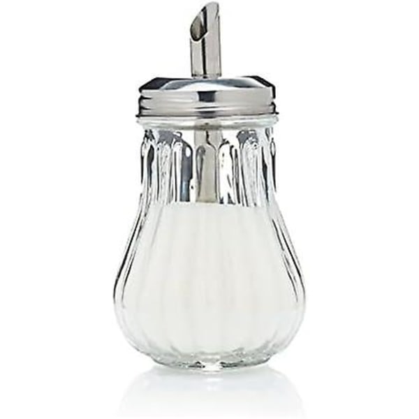 HK Glas Sockerdispenser Hällpip, Retro Stil Sockerburk Karaff Café Bistro Restaurang Sockerströare Skål (Glasdispenser)