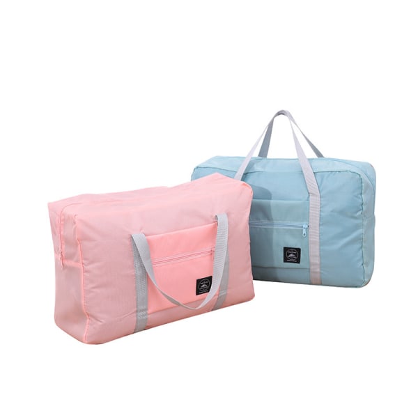 2 stk sammenfoldelig rejseduffeltaske, vandtæt-lyseblå, lyserød
