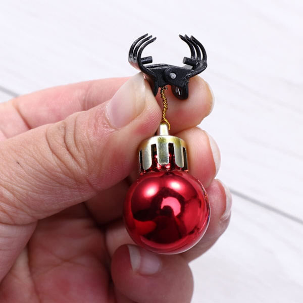 Bart ornament, jul skjegg klokke ansikt hårpynt julenisse skjegg klips for menn (12 stk)