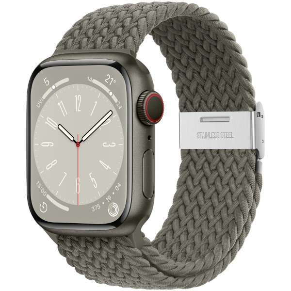 Klockarmband, f?r Apple Watch-armband, fl?tat nylon Green