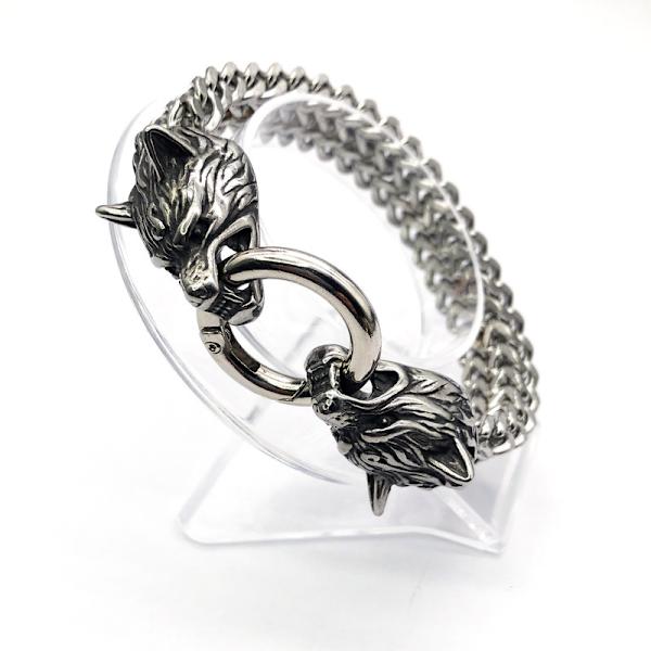 Armband i rostfritt stål Viking Fenris Wolf längd 19cm