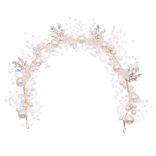 Bröllopsband Hårtillbehör, Pärlblomma Tiara