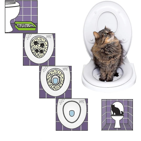 Cat Toilet Training Kit Hj?lp at tr?na din katt at anv?nda toiletten