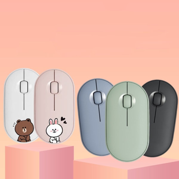 Bluetooth -mus Ultra-Tunn Mini Silent Wireless Mouse-Rabbit