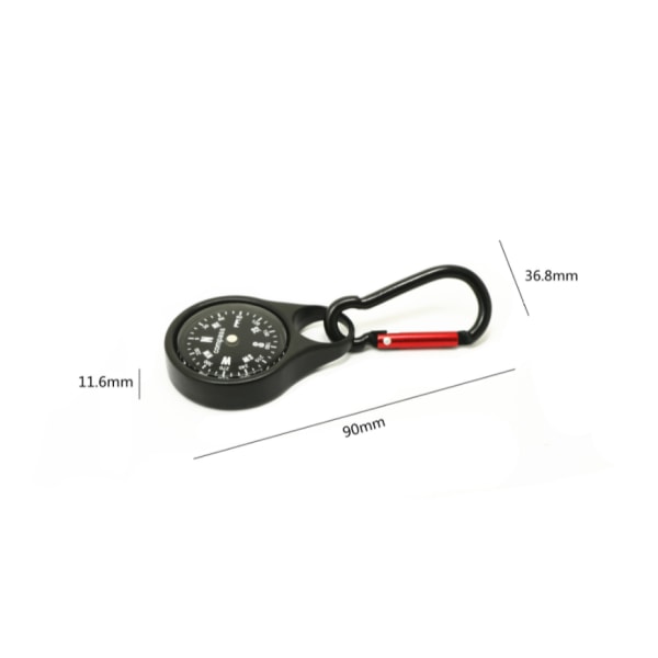 2 stk kompass med nøkkelring, retningskompass, lommekompass