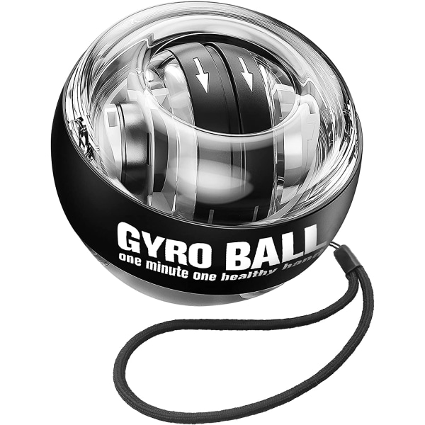 Handledstränarboll Auto-Start Handledsförstärkare Gyroboll-svart