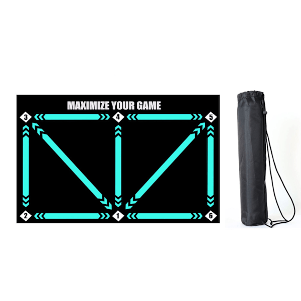 Fotbollsträningsmatta, 90 x 60 cm Fotbollsmatta Bollkontroll, halkfri Fotbollsträningsmatta (Set D (original + väska) DD