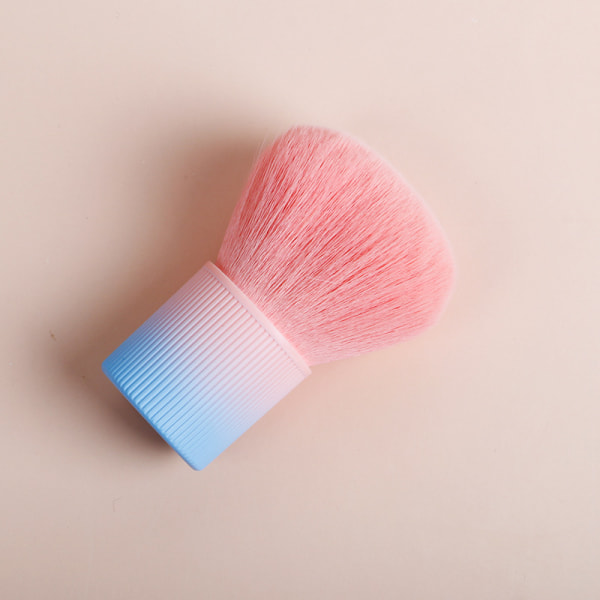 Make-up Brush Blush Powder Brush Liten resesminkborste med lock för löst puder, kräm eller flytande make-up.