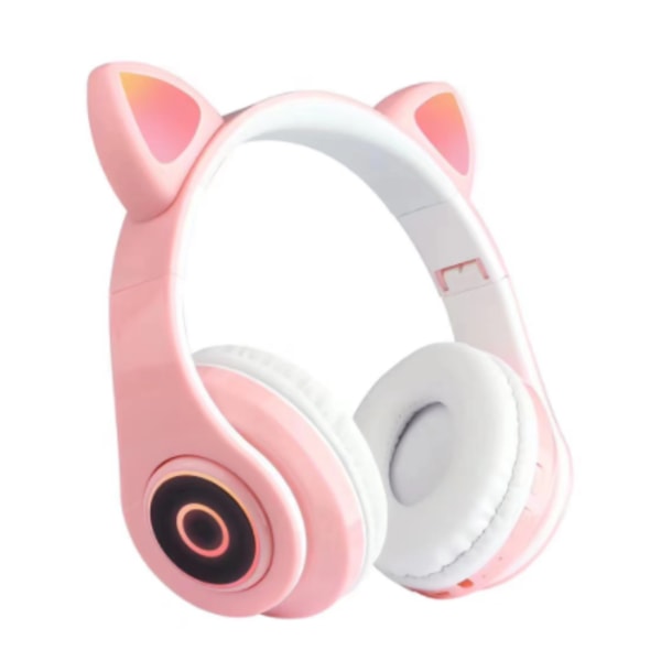 Trådlösa Bluetooth -hörlurar Stereo med inbyggd mikrofon rosa