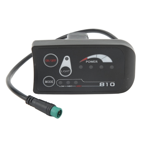 Elektrisk sykkel LED-displaymåler Elektrisk scooter LED-displaypanel med 8102 vanntett 5P-kontakt 24V