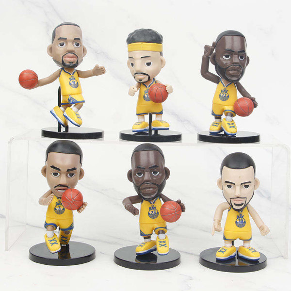 NBA basketstjärna Q versjon 6 modeller Golden State Warriors Curry Poole docka ornament väska hånd
