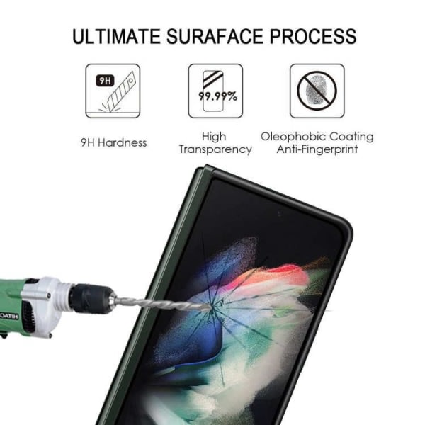 Samsung Galaxy Z Fold3 5G - Sk?rmskydd i h?rdat glas