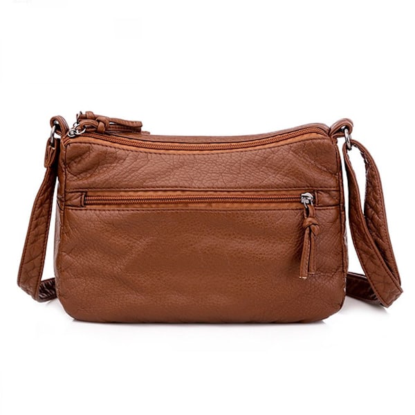 PU skinn crossbody vesker Tote bag BRUN - høy kvalitet