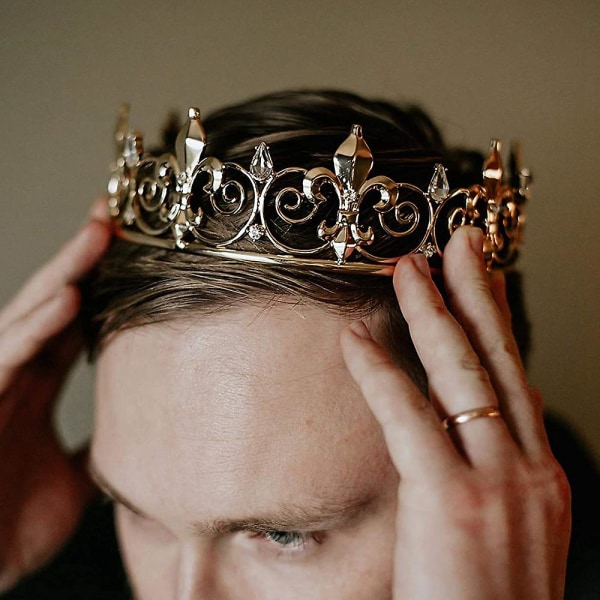 Royal King Crown miehille – metalliset prinssikruunut ja tiaarat (kulta)