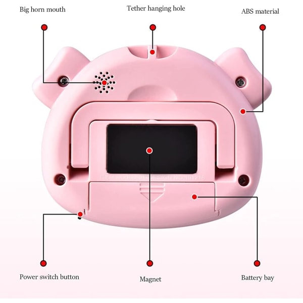 Magnetiske digitale timere, kjøkkenur digital alarmklokke (rosa)