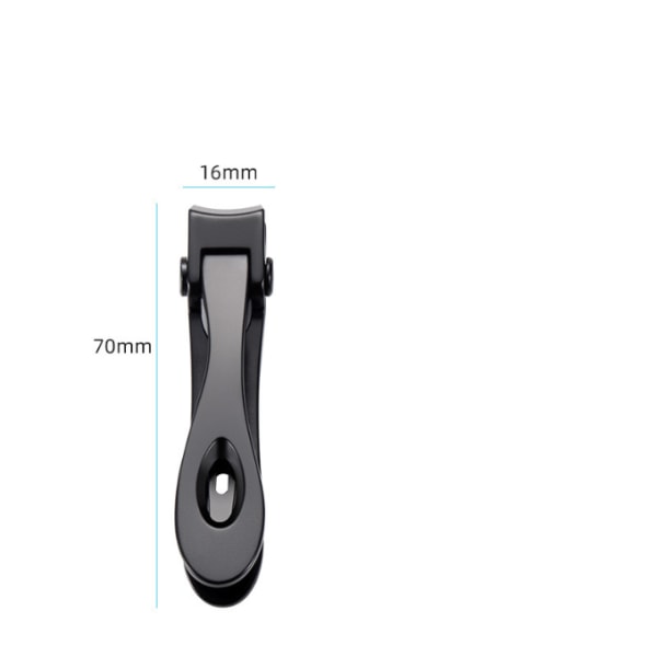 Negleklipper for tykke negler - med neglefil (70*16mm svart)