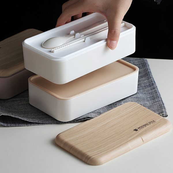 Lunchlåda Bento Box Snack Divider Lunchlåda med sked (vit) bb1b Fyndiq