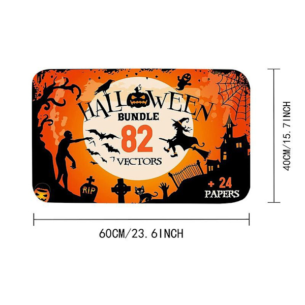 Halloween-dørmatte, sklisikker og vaskbar, 15,7*23,6 tommer, #27