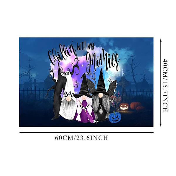 Halloween Dørmåtte, Skridsikker Vaskbar, 15,7*23,6 Tommer, #12