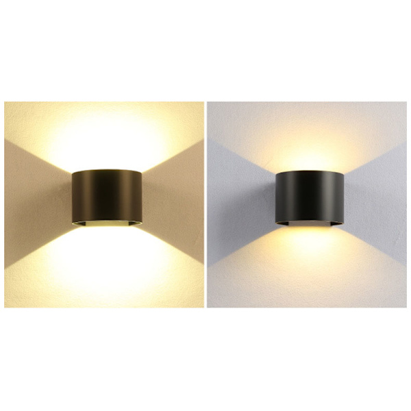 LED-vegglamper Moderne dimbare kontroller - nøytralt lys - svart