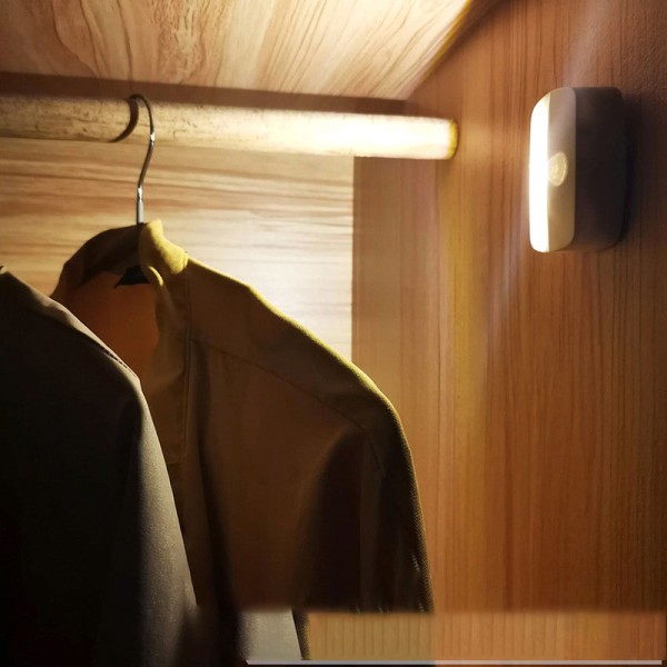LED natlys med bevægelsessensor, gang, badeværelse, soveværelse white light
