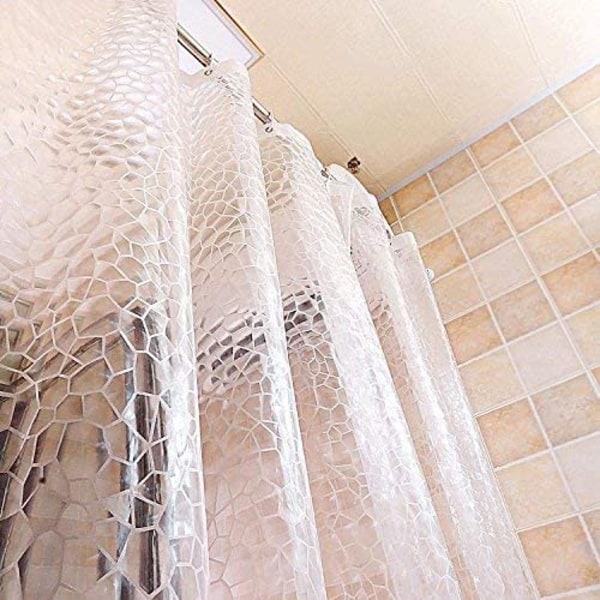 Transparent Tykt Bruseforhæng Badeforhæng, 80 x 180cm