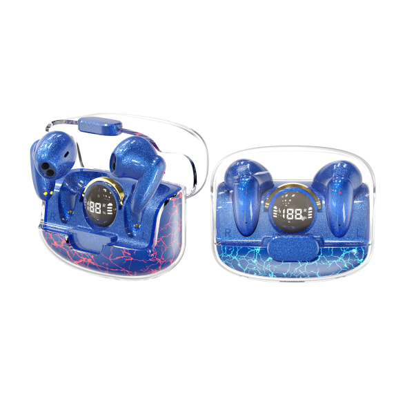 Trådløs Binaural TWS Gaming Bluetooth Headset-Low Latency blå