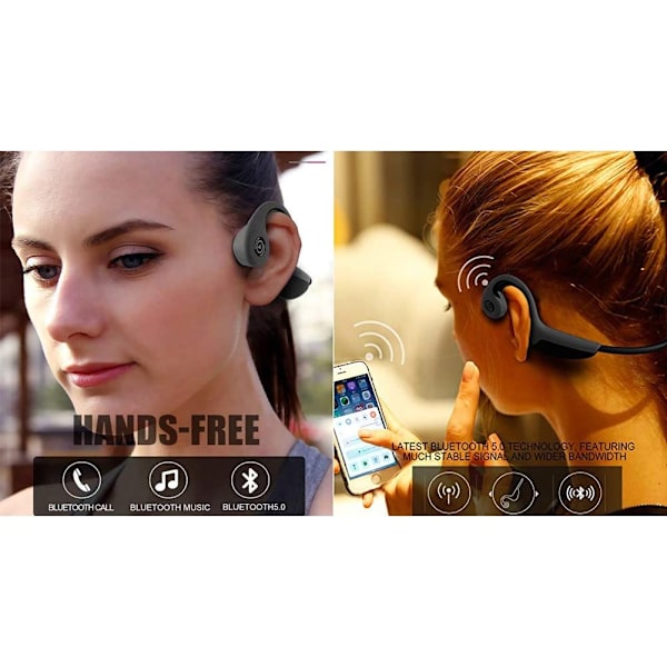 Trådløse Bone Conduction-hovedtelefoner Bluetooth-headset grøn