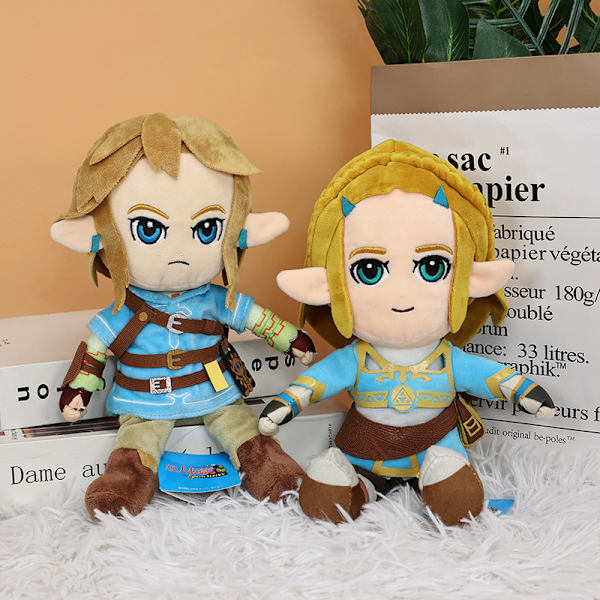 The Legend of Zelda: Breath of the Wild Link og prinsesse Zelda 28 cm plysjleker