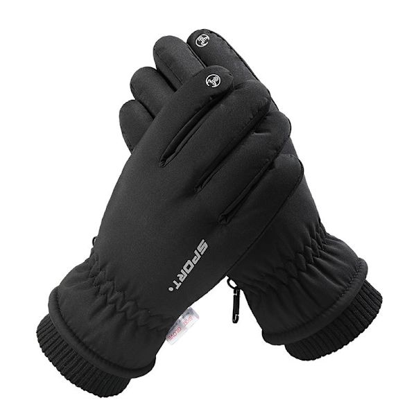 Vinter Skid Snöhandskar, Varma Händer, Svart Och Grå