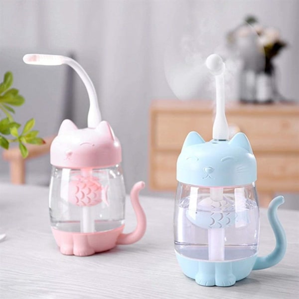 Luftfuktare 350ML USB Luftfuktare Cool-Mist Adorable-rosa