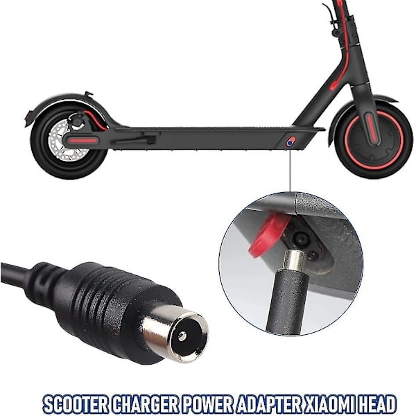 Lader for Xiaomi M365, 42V 2A Elektrisk Scooter Lader, Rask Batterilader A