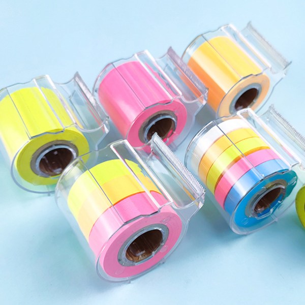 2 Packs Full Film Sticky Notes Selvklæbende, der kan rives af i fem farver