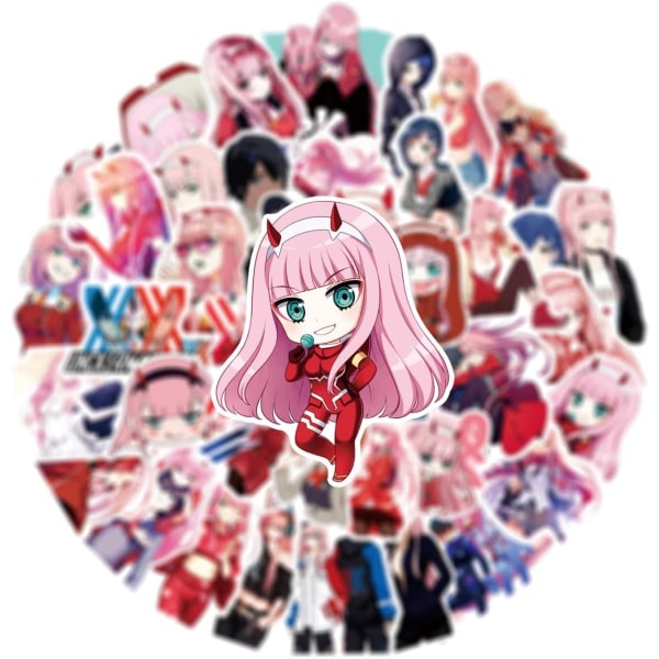 50 BOCCHI THE ROCK! anime klistermerker for bärbar datamaskin, støttefångare, skateboard, vannflasker, datamaskin Darling In The Franxx