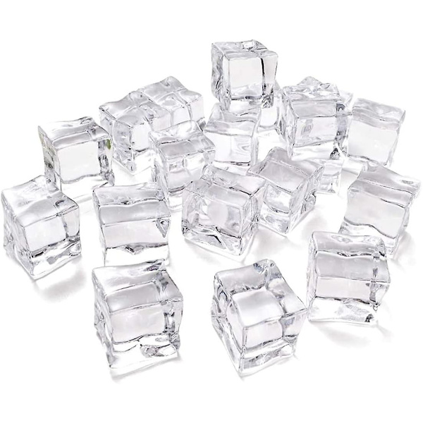 Akryyliset jääpalat, kuvausrekvisiitta (30 kpl - 30 mm)