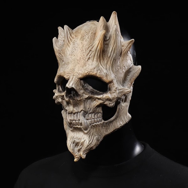 Halloween Demons Skjelettmaske, Skull Mask Helhuvud Latex Evil Mask