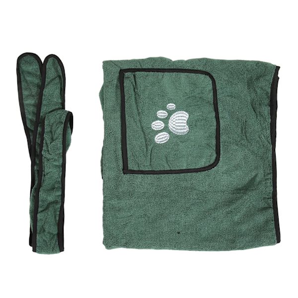 Hund morgonrock handduk superabsorberande justerbar husdjur hund torkrock för hund katt inomhus utomhus XL