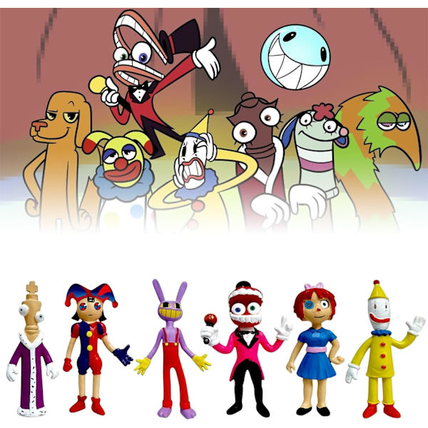 10 Fantastiske Digitale Cirkus Figurer Sæt, Pomni Jax Model Legetøj Til Børn Gaver, De Fantastiske Digitale Cirkus Samleobjekter Anime Figurer 10pcs-b